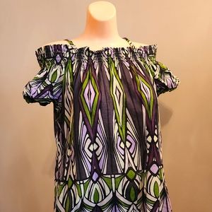 Express Women's Large Boho Off the Shoulder Top